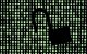Un candado frente a un código binario en la pantalla de una computadora portátil