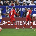 Selección panameña celebra su gol frente a Estados Unidos