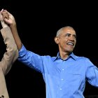 Harris y Obama en un mitin en Georgia