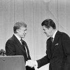 Jimmy Carter y Ronald Reagan, en 1980