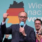 Friedrich Merz (CDU, centro), presidente del partido y candidato a canciller.