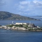 Vista aérea de la prisión de Alcatraz