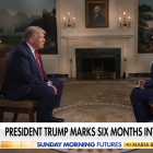 Donald Trump en la entrevista de Fox News con la periodista María Bartiromo
