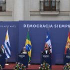 La cumbre "Democracia Siempre" en el Palacio de la Moneda en Chile