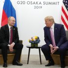 Vladímir Putin y Donald Trump, durante una cumbre en 2019. Imagen de archivo