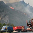 Bomberos franceses en el suroeste de Francia