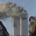 BKXNRK Twin towers of the World Trade Center on the morning of September 11 2001 ©Stacy Walsh Rosenstock/Alamy