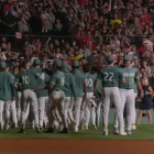 Los Red Sox festejan la clasificación a la postemporada