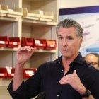 California Governor Gavin Newsom speaks during a press conference announcing $11 insulin and prescription drugs with the CalRX program inside a Cedars-Sinai pharmacy in Los Angeles, California on October 16, 2025. (Photo by Patrick T. Fallon / AFP)