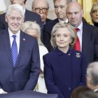 Former US President Bill Clinton and former US Secretary of State Hillary Clinton