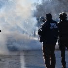 Agentes del ICE y el DHS durante un operativo de inmigración (Archivo)