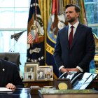 Donald Trump y JD Vance en el Salón Oval/ Annabelle Gordon