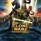 Cartel de las Clone Wars con Yoda en primer plano