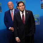 El secretario de Estado, Marco Rubio, en Suecia