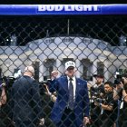 Donald Trump en el Octágono al concluir el UFC Freedom 250