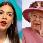 Alexandria Ocasio-Cortez y Reina Isabel II