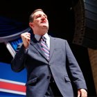 El senador republicano Ted Cruz en un mitin en campaña.