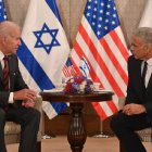 Joe Biden y Yair Lapid en su encuentro en la gira 2022 por Oriente Medio