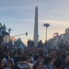 Festejos en Buenos Aires por el Mundial.