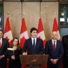 El primer ministro de Canadá, Justin Trudeau, durante una rueda de prensa.