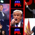 Donald Trump, Ron DeSantis, Mike Pence, Greg Abbott, Nikki Haley