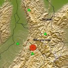 Localización del epicentro del terremoto en colombia.