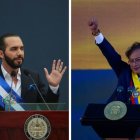 El presidente salvadoreño Bukele y el presidente colombiano Gustavo Petro