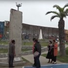 Fragmento del Muro de Berlín instalado en Tijuana (México), a escasos pies de la frontera con Estados Unidos.