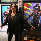 Paul Stanley of KISS at the Wentworth Gallery as he presents a collection of his artwork.