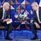 Joe Biden y Benjamin Netanyahu, en Israel, el 18 de octubre. (WH)