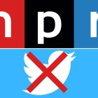 Logo de NPR con el de Twitter.