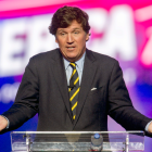 Tucker Carlson, presentador de Fox News, en AmericaFest