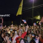 Manifestantes contra inmigrantes en Staten Island.
