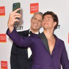 US television host Andy Cohen (L) and actor and dancer Barton Cowperthwaite arrive for the New York Ballet 2022 Fall Fashion Gala at the David H. Koch Theater in New York on September 28, 2022. (Photo by Andrea RENAULT / AFP)