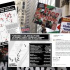 Montaje de manifestaciones proHamás con las publicaciones señalando como objetivos de locales judíos en Nueva York.