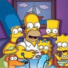 Imagen promocional de 'Los Simpsons' que muestra a la familia al completo. De izquierda a derecha: Marge, Homero, Maggie, Bart y Lisa.