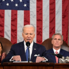 Imagen de Joe Biden durante su intervención ante el Congreso para pronunciar su segundo Discurso sobre el Estado de la Unión el 7 de febrero de 2023.