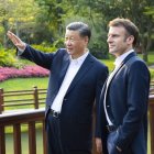 Macron y el presidente chino Ji Xinping en