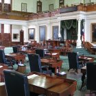 Sala del Senado en el Capitolio estatal de Texas.