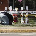 Homenaje tras el tiroteo en Uvalde, Texas.