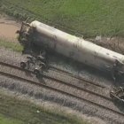 Tren descarrilado en Seabrook (Texas)