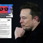 Imagen de archivo de Elon Musk, junto con una captura de pantalla del artículo de Media Matters en que la organización acusa a X y otra de la publicación de Musk en la que asegura que demandará a Media Matters.