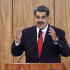 Nicolás Maduro, durante una rueda de prensa