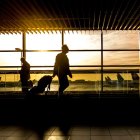 Persona en aeropuerto.