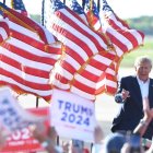 Donald Trump. durante un acto de Campaña en Waco (Wisconsin)