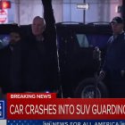 El presidente Biden respondía preguntas de los periodistas cuando ocurrió el accidente | Captura de pantalla NewsMax