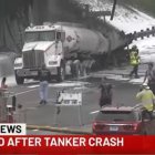 Accidente con un camión cisterna lleno de combustible cierra la I-95 en Norwalk