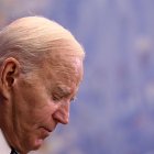 US President Joe Biden holds a press conference during a solidarity visit to Israel, on October 18, 2023, in Tel Aviv, amid the ongoing battles between Israel and the Palestinian group Hamas in the Gaza Strip. Thousands of people, both Israeli and Palestinians have died since October 7, 2023, after Palestinian Hamas militants based in the Gaza Strip, entered southern Israel in a surprise attack leading Israel to declare war on Hamas in Gaza on October 8. (Photo by Brendan SMIALOWSKI / AFP)