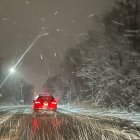 Imagen de una carretera en Nueva Jersey afectada por una gran tormenta invernal el pasado 7 de enero de 2024.