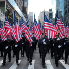 Desfile de policías en NY.